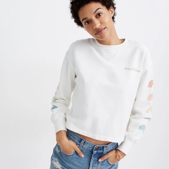 Madewell x Free & Easy Collab Rainbow Sweatshirt. XXS - Picture 1 of 7